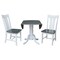 International Concepts Round 42 in. Dual Drop Leaf Dining Table with 2 Slat Back Chairs - 3 Piece Dining Set, 42 in W K05-42DP-C13P - alternate 3